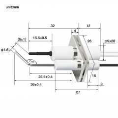 HF00003923 24 volt silicon nitride igniter & flame rod assembly kit