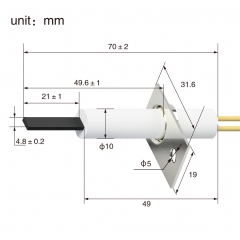 HF0004599 lgniter Silicon nitride ignition rod.Hot Surface Ignitor