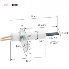 HF0004575 lgniter Silicon nitride ignition rod.Hot Surface Ignitor