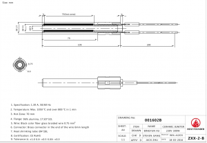 ZXX-2-W Ceramic Igniter HF1302